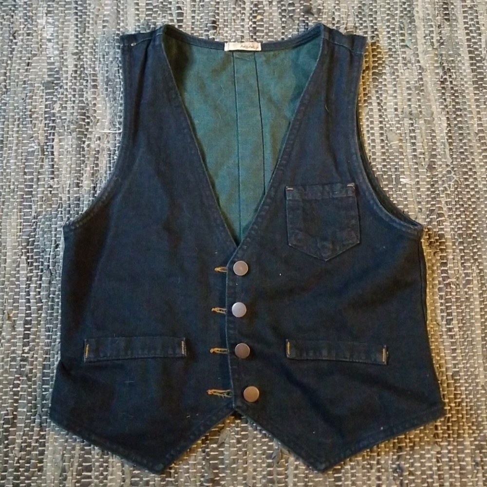 vintage tapered jean vest